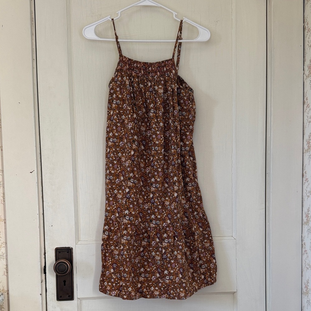 Old Navy Brown Floral Kids Casual Dress